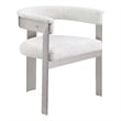 Pemberly Row Contemporary Cream Boucle Fabric Dining Chair (Set of 2)
