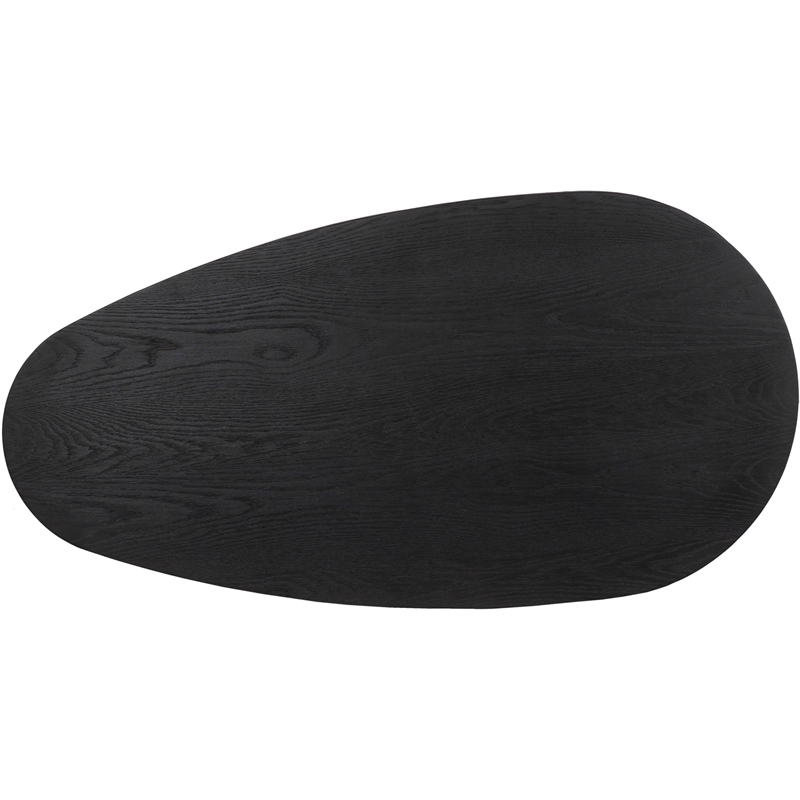 Pemberly Row Engineered Wood Contemporary Black Coffee Table
