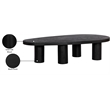 Pemberly Row Engineered Wood Contemporary Black Coffee Table