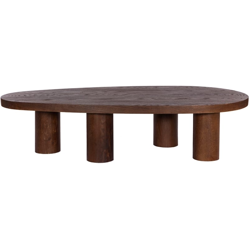 Pemberly Row Engineered Wood Contemporary Brown Coffee Table