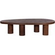 Pemberly Row Engineered Wood Contemporary Brown Coffee Table