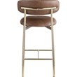 Pemberly Row Contemporary Brown Vegan Leather Counter Stool (Set of 2)