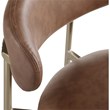 Pemberly Row Contemporary Brown Vegan Leather Counter Stool (Set of 2)