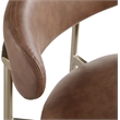 Pemberly Row Contemporary Brown Vegan Leather Counter Stool (Set of 2)