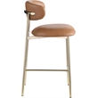 Pemberly Row Contemporary Cognac Vegan Leather Counter Stool (Set of 2)