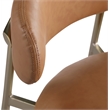Pemberly Row Contemporary Cognac Vegan Leather Counter Stool (Set of 2)