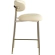 Pemberly Row Contemporary Cream Vegan Leather Counter Stool (Set of 2)