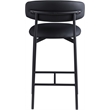 Pemberly Row Contemporary Black Vegan Leather Counter Stool (Set of 2)