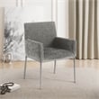 Pemberly Row Contemporary Grey Chenille Fabric Dining Chair (Set of 2)