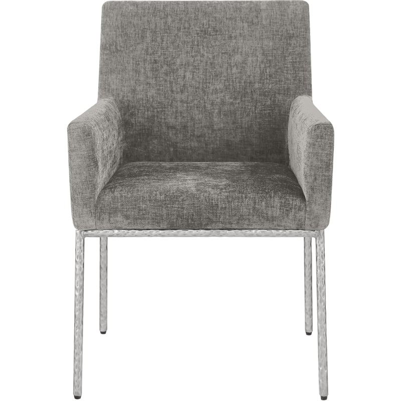 Pemberly Row Contemporary Grey Chenille Fabric Dining Chair (Set of 2)