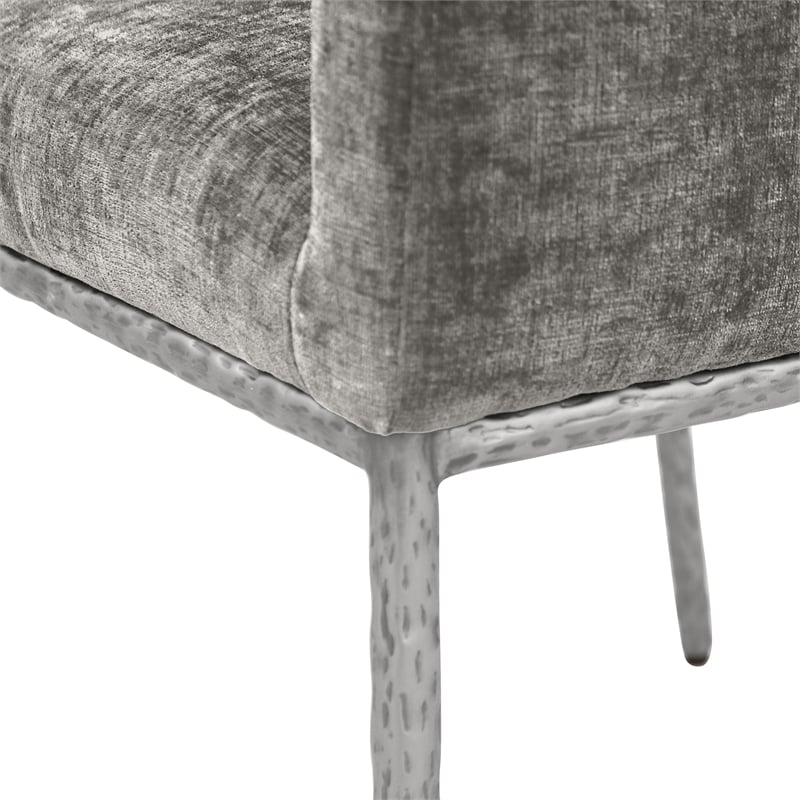 Pemberly Row Contemporary Grey Chenille Fabric Dining Chair (Set of 2)
