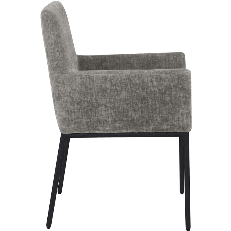 Pemberly Row Contemporary Grey Chenille Fabric Dining Chair (Set of 2)