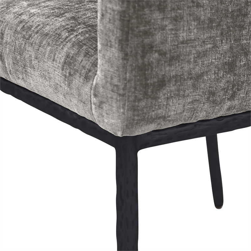 Pemberly Row Contemporary Grey Chenille Fabric Dining Chair (Set of 2)