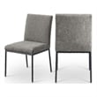Pemberly Row Grey Chenille Fabric Dining Side Chair (Set of 2)