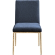 Pemberly Row Navy Chenille Fabric Dining Side Chair (Set of 2)