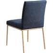 Pemberly Row Navy Chenille Fabric Dining Side Chair (Set of 2)