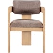 Pemberly Row Brown Linen Textured Fabric Dining Chair (Set of 2)