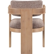 Pemberly Row Brown Linen Textured Fabric Dining Chair (Set of 2)