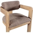 Pemberly Row Brown Linen Textured Fabric Dining Chair (Set of 2)