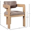 Pemberly Row Brown Linen Textured Fabric Dining Chair (Set of 2)