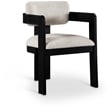 Pemberly Row Beige Linen Textured Fabric Dining Chair (Set of 2)