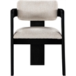 Pemberly Row Beige Linen Textured Fabric Dining Chair (Set of 2)