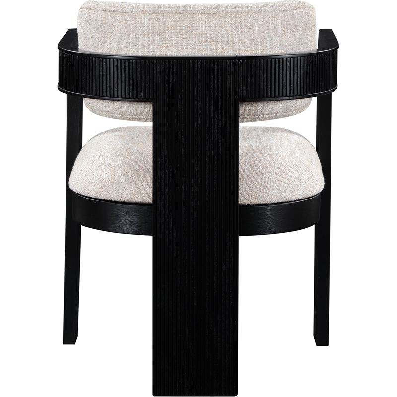 Pemberly Row Beige Linen Textured Fabric Dining Chair (Set of 2)