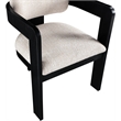 Pemberly Row Beige Linen Textured Fabric Dining Chair (Set of 2)
