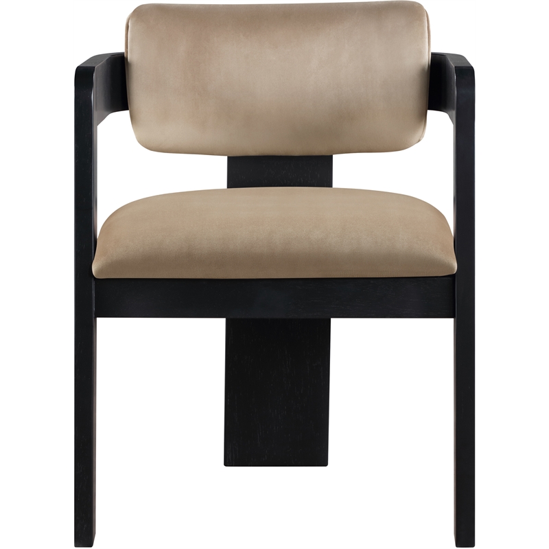 Pemberly Row Contemporary Beige Velvet Dining Chair (Set of 2)