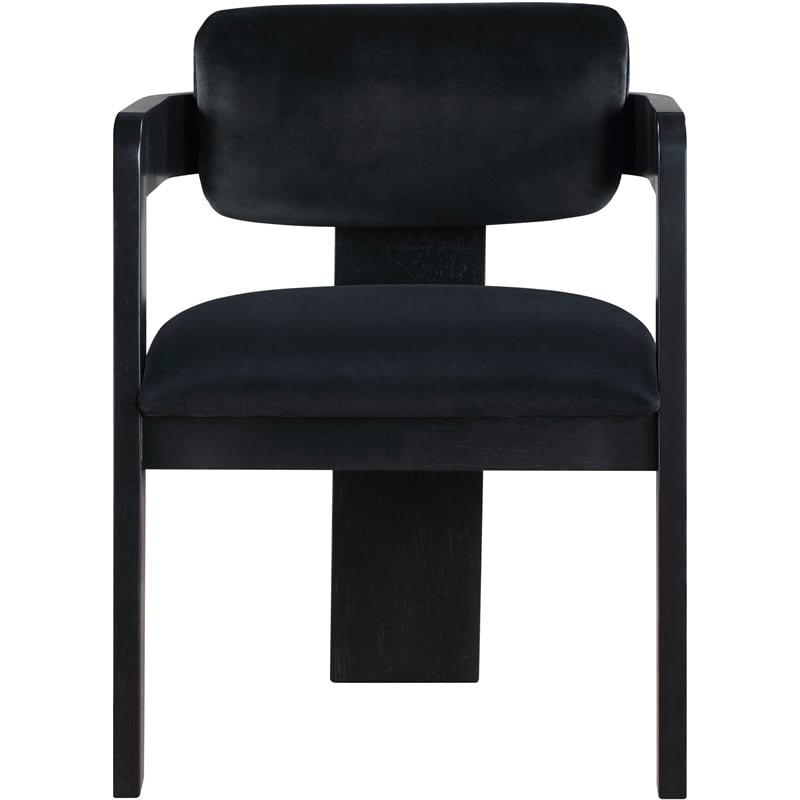 Pemberly Row Contemporary Black Velvet Dining Chair (Set of 2)
