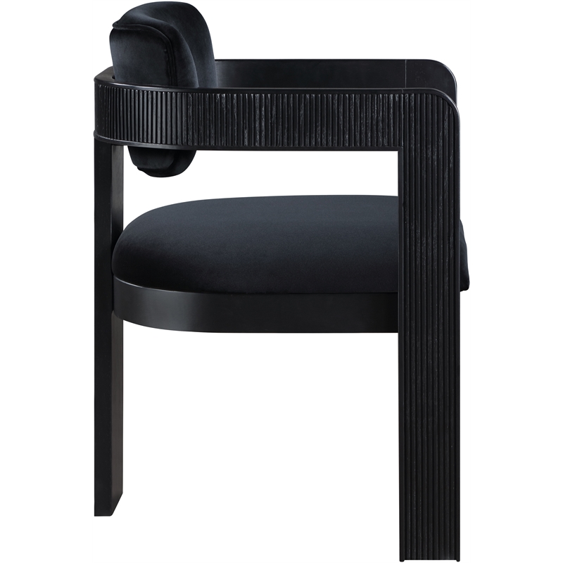 Pemberly Row Contemporary Black Velvet Dining Chair (Set of 2)