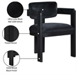 Pemberly Row Contemporary Black Velvet Dining Chair (Set of 2)