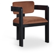 Pemberly Row Contemporary Cognac Velvet Dining Chair (Set of 2)