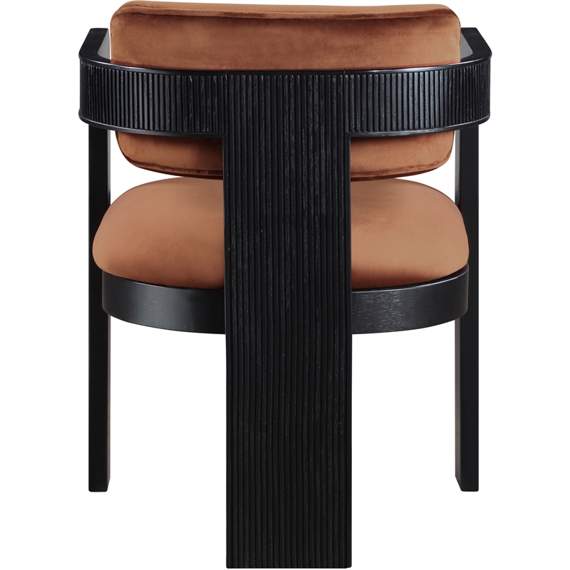 Pemberly Row Contemporary Cognac Velvet Dining Chair (Set of 2)