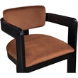 Pemberly Row Contemporary Cognac Velvet Dining Chair (Set of 2)