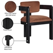 Pemberly Row Contemporary Cognac Velvet Dining Chair (Set of 2)