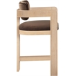Pemberly Row Contemporary Solid Wood Frame Brown Ultra Luxe Velvet Stool