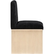 Pemberly Row Contemporary Black Chenille Fabric Upholstered Dining Chair