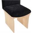 Pemberly Row Contemporary Black Chenille Fabric Upholstered Dining Chair