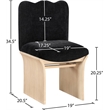 Pemberly Row Contemporary Black Chenille Fabric Upholstered Dining Chair