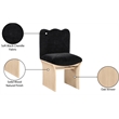 Pemberly Row Contemporary Black Chenille Fabric Upholstered Dining Chair