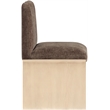 Pemberly Row Contemporary Brown Chenille Fabric Upholstered Dining Chair