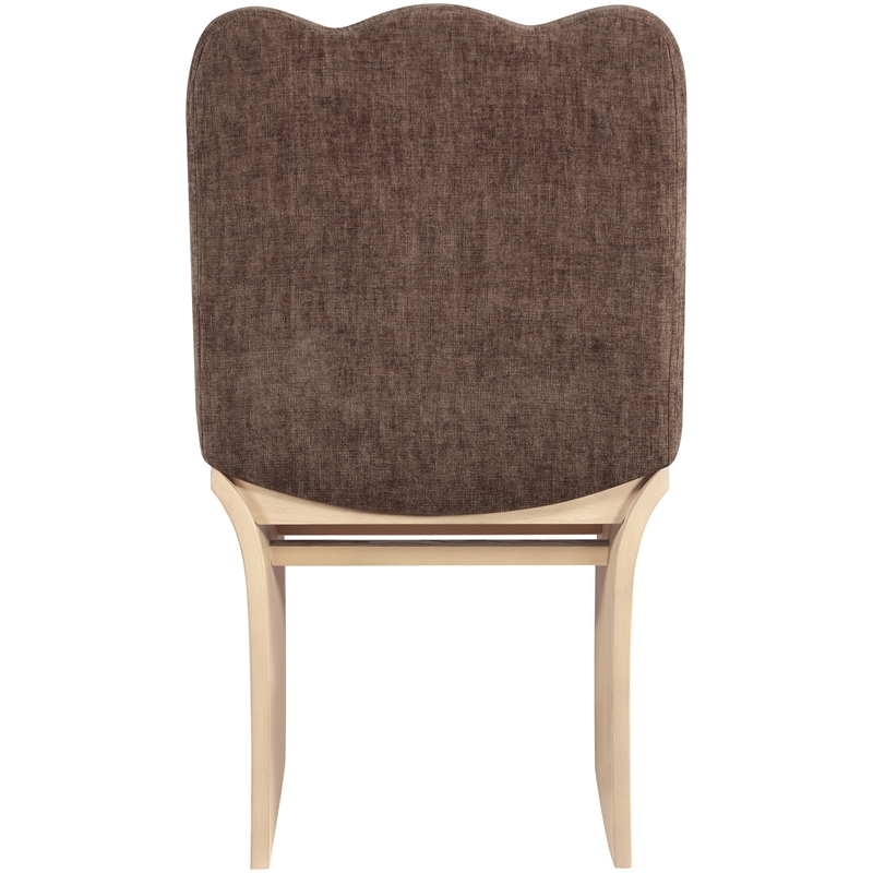 Pemberly Row Contemporary Brown Chenille Fabric Upholstered Dining Chair