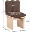 Pemberly Row Contemporary Brown Chenille Fabric Upholstered Dining Chair