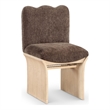 Pemberly Row Contemporary Brown Chenille Fabric Upholstered Dining Chair