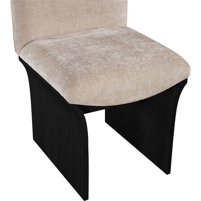 Pemberly Row Contemporary Beige Chenille Fabric Upholstered Dining Chair