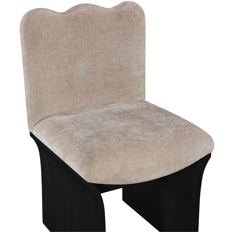 Pemberly Row Contemporary Beige Chenille Fabric Upholstered Dining Chair