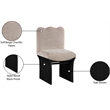 Pemberly Row Contemporary Beige Chenille Fabric Upholstered Dining Chair