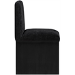 Pemberly Row Contemporary Black Chenille Fabric Upholstered Dining Chair