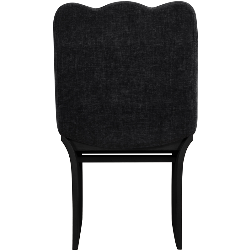 Pemberly Row Contemporary Black Chenille Fabric Upholstered Dining Chair